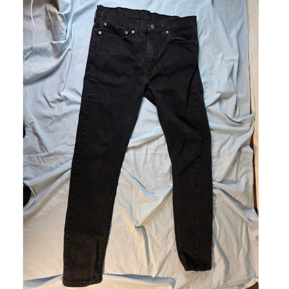 Levis 510 Skinny Fit Jeans Faded Black Denim Pants W34 L34